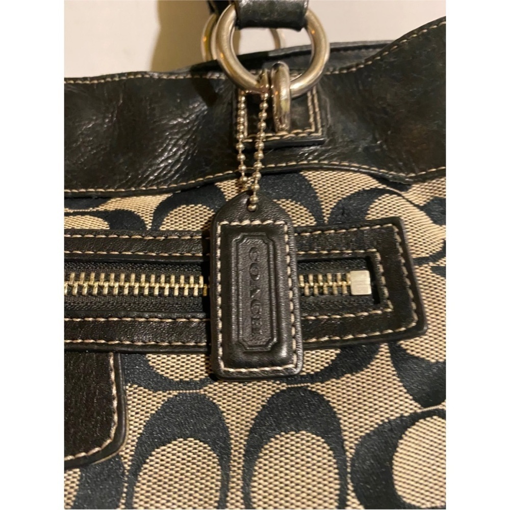 Coach vintage CC signature print canvas satchel handbag - Picture 8 of 9